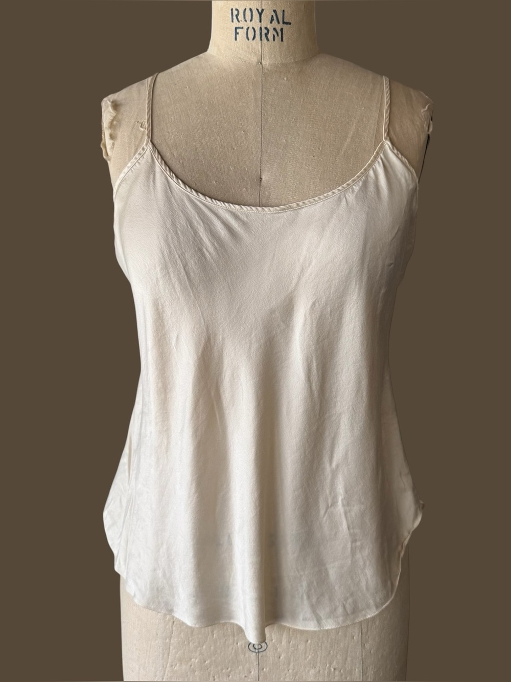 Vintage 90s Nordstrom Cream Silk Cami Top